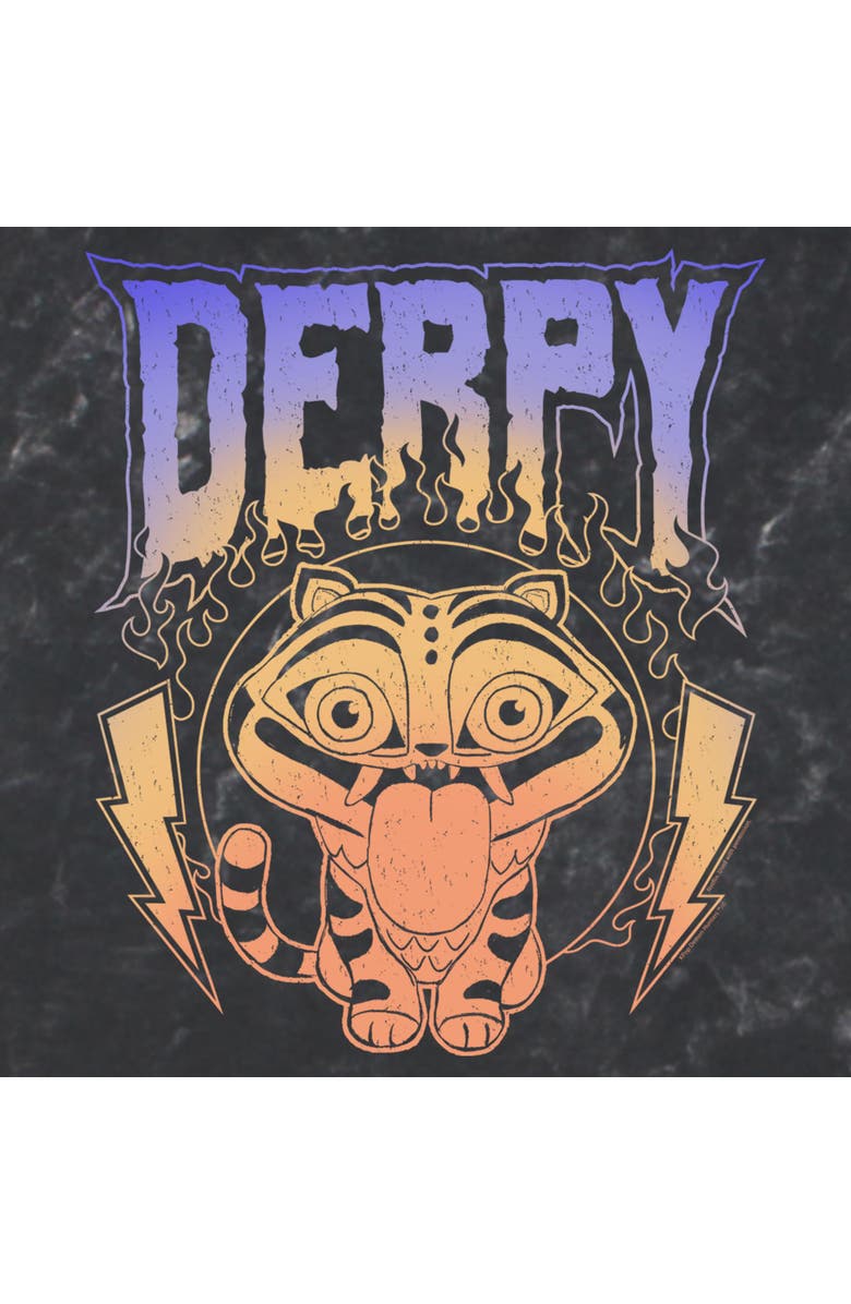 KPop Demon Hunters Men's KPop Demon Hunters Mythic Lightning Derpy  Graphic T-Shirt, Alternate, color, Black