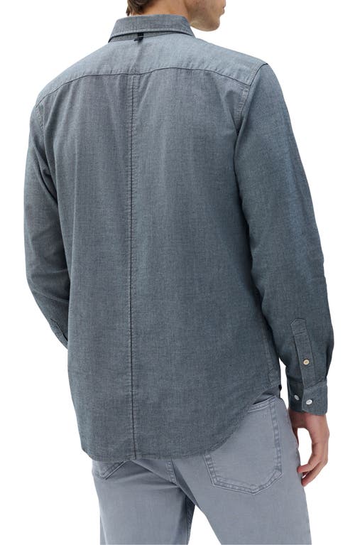Rag & Bone Tomlin Cotton Dobby Button-up Shirt In Gray