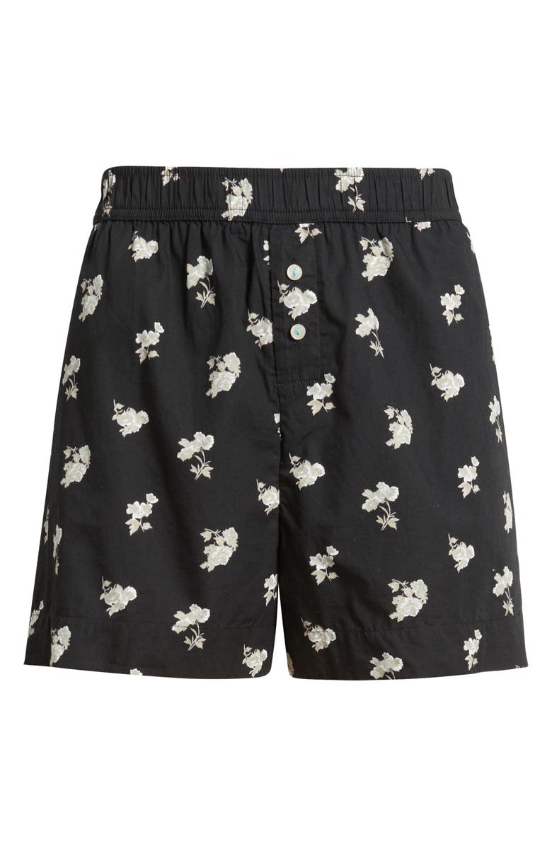 Open Edit Oversize Boyfriend Boxer Shorts, Alternate, color, Black- Grey Danni Floral