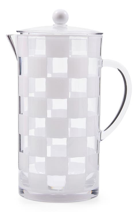 White Check Acrylic Pitcher