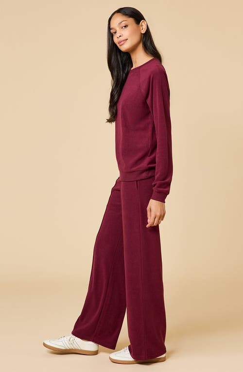 Softies Vintage Velvet Crewneck With Pintuck Pant In Brown