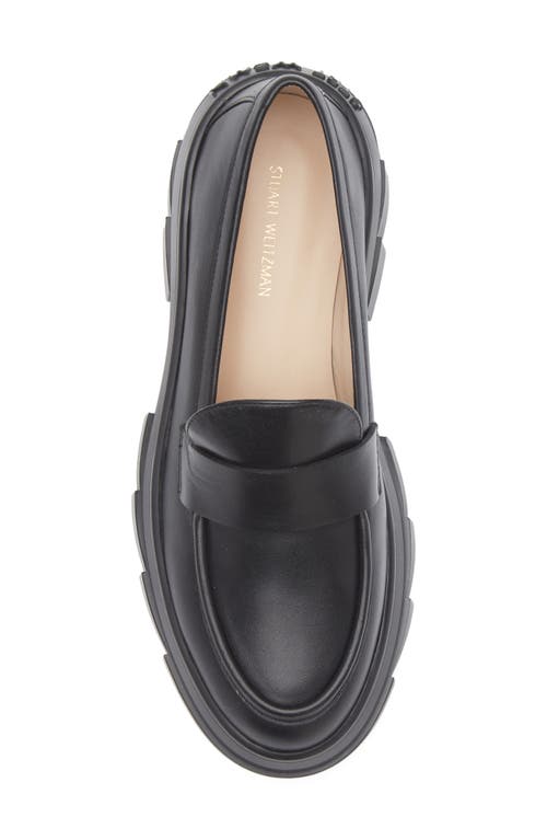 Stuart Weitzman Noho Lug Sole Loafer In Black