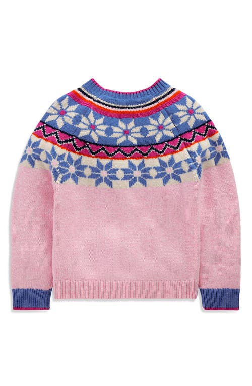 Mini Boden Kids' Eleanor Fair Isle Sweater In Pink