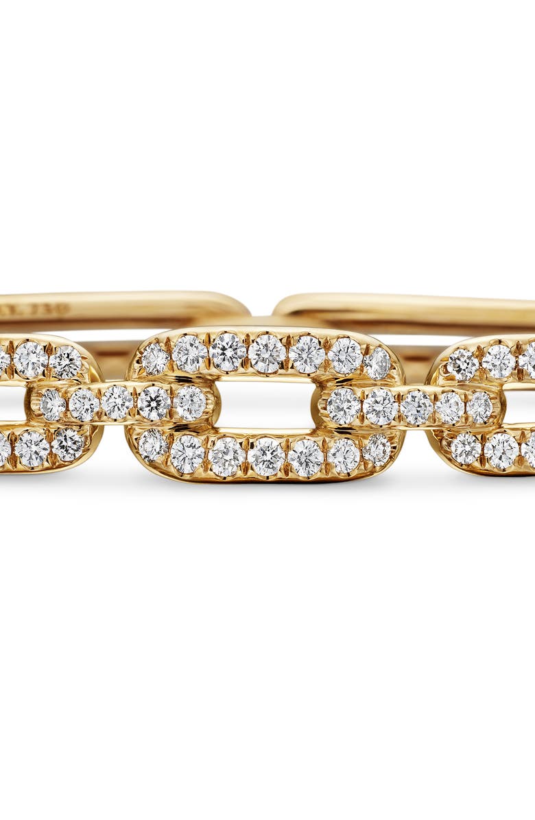 David Yurman Stax Diamond Link Bracelet, Alternate, color, Yellow Gold