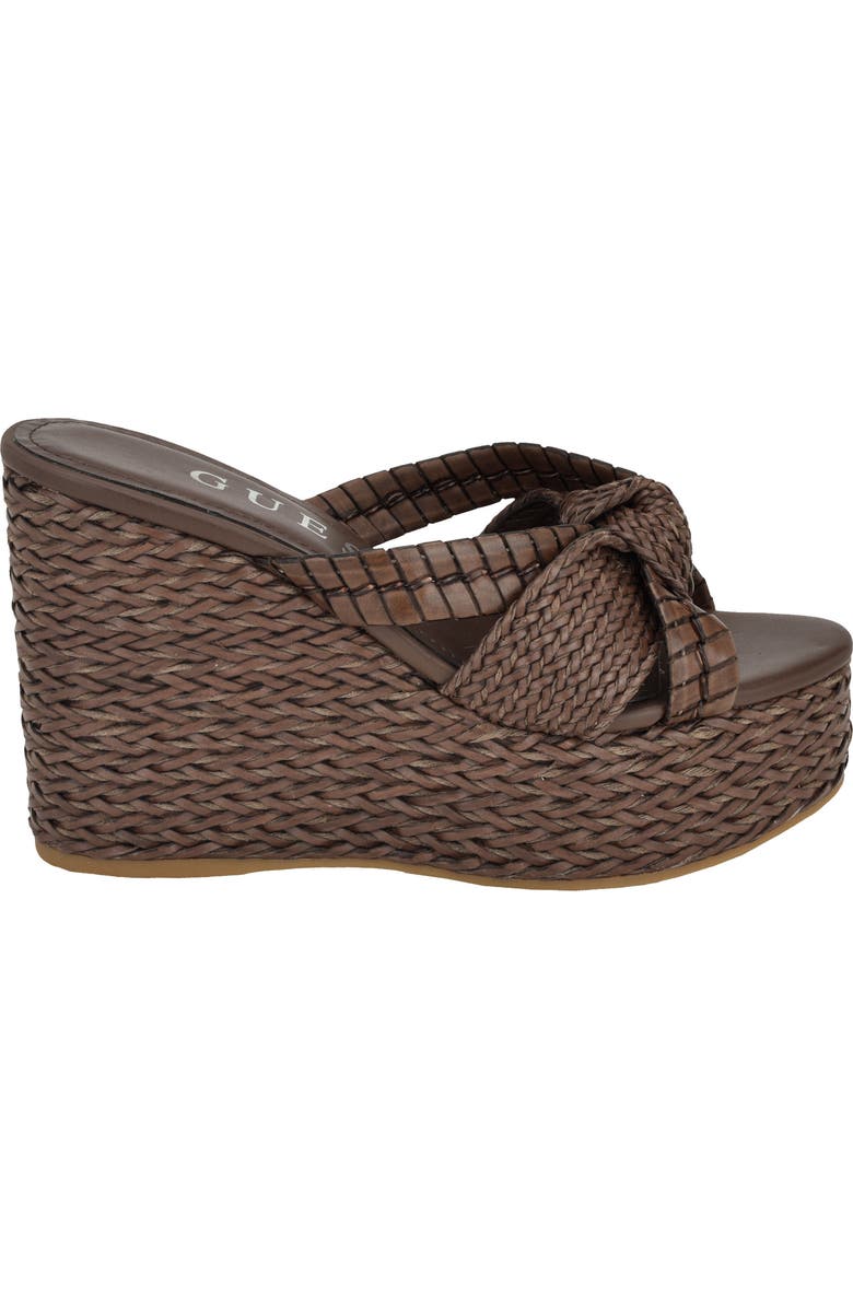 GUESS Eveh Platform Wedge Sandal, Alternate, color, Medium Brown