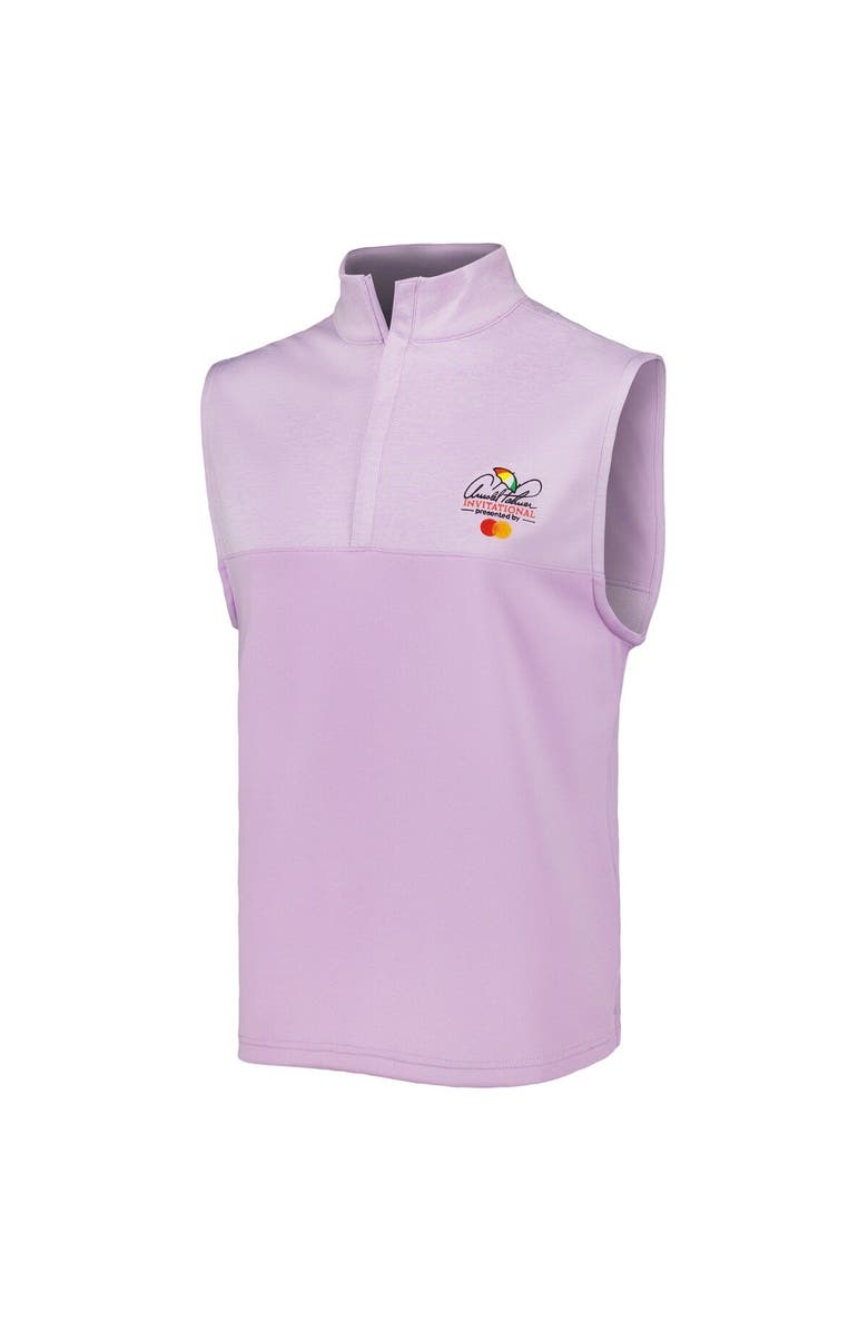 FOOTJOY Men's FootJoy Purple Arnold Palmer Invitational Heather Yoke Half-Zip Vest, Alternate, color, Purple