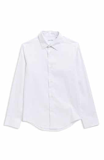 Calvin Klein Kids' Dobby Check Stretch Button-Up Shirt