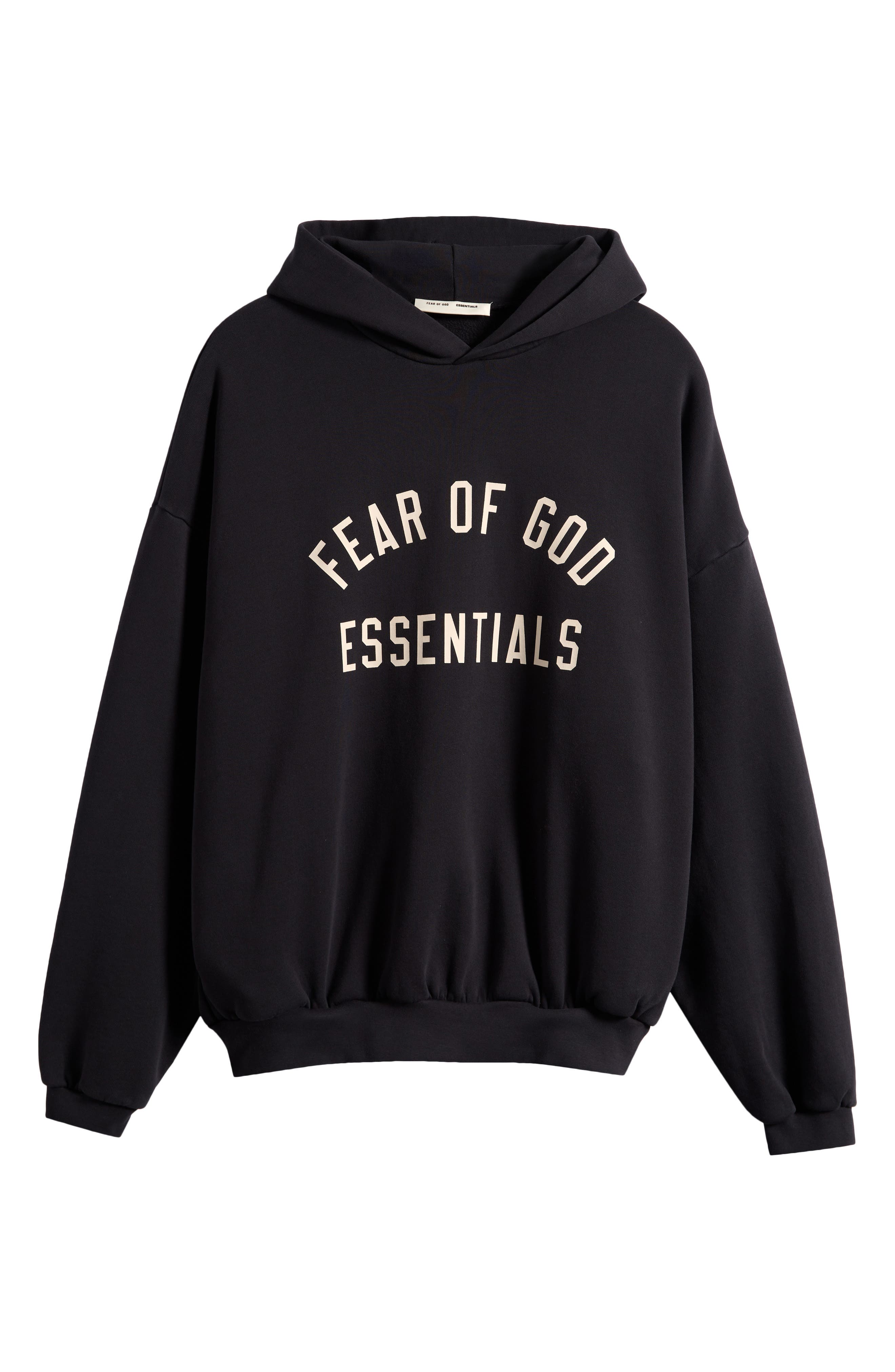Fear of God Essentials '90s Fit Cotton Logo Hoodie (Men) | Nordstrom