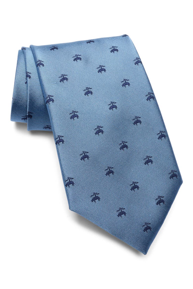 Lamb Jacquard Tie, Main, color, BLUE