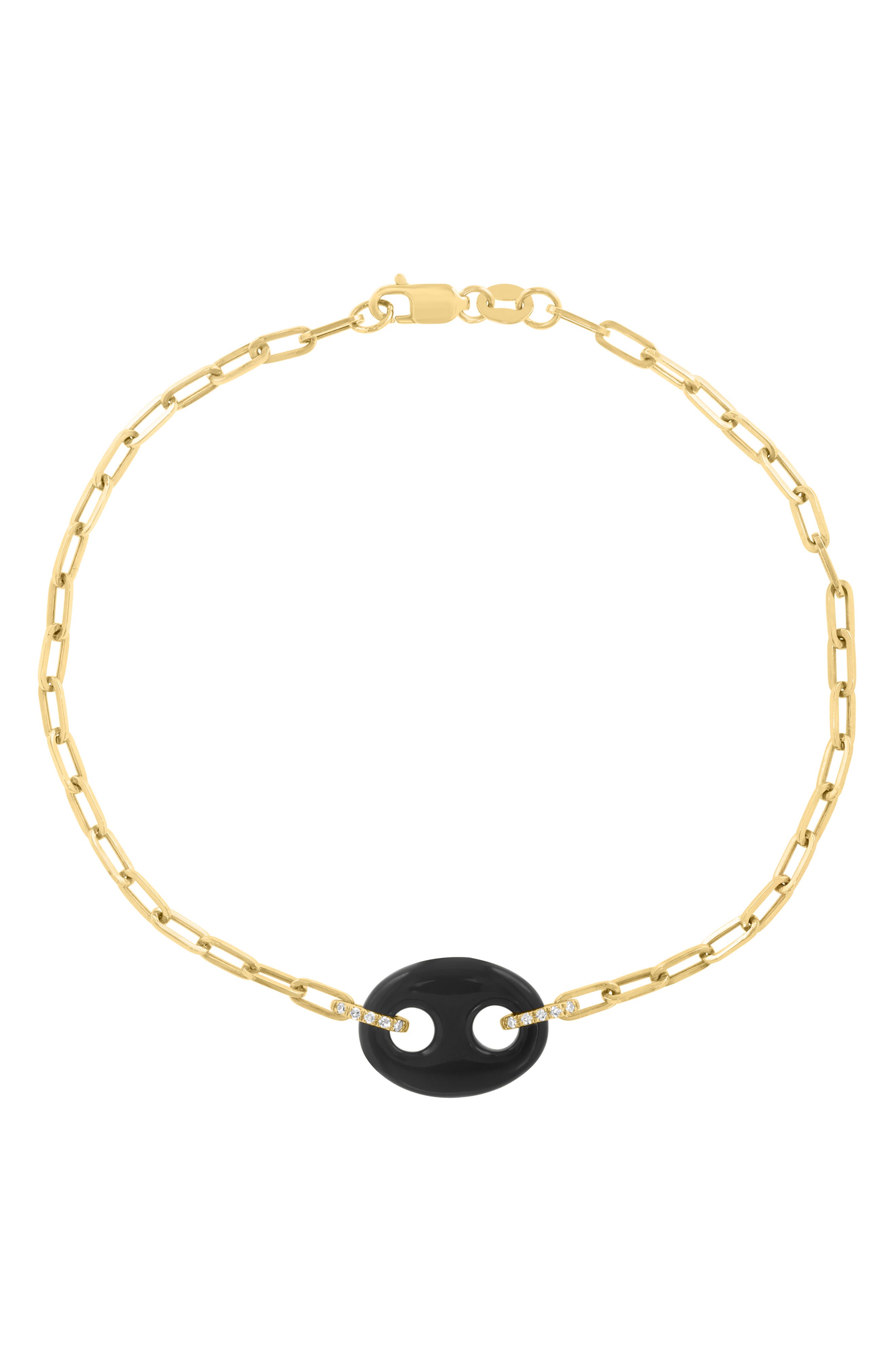 Diamond & Sterling Silver Link Bracelet