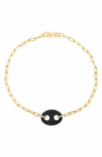 Diamond & Sterling Silver Link Bracelet