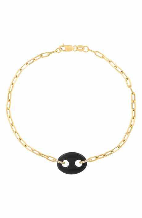 Diamond & Sterling Silver Link Bracelet