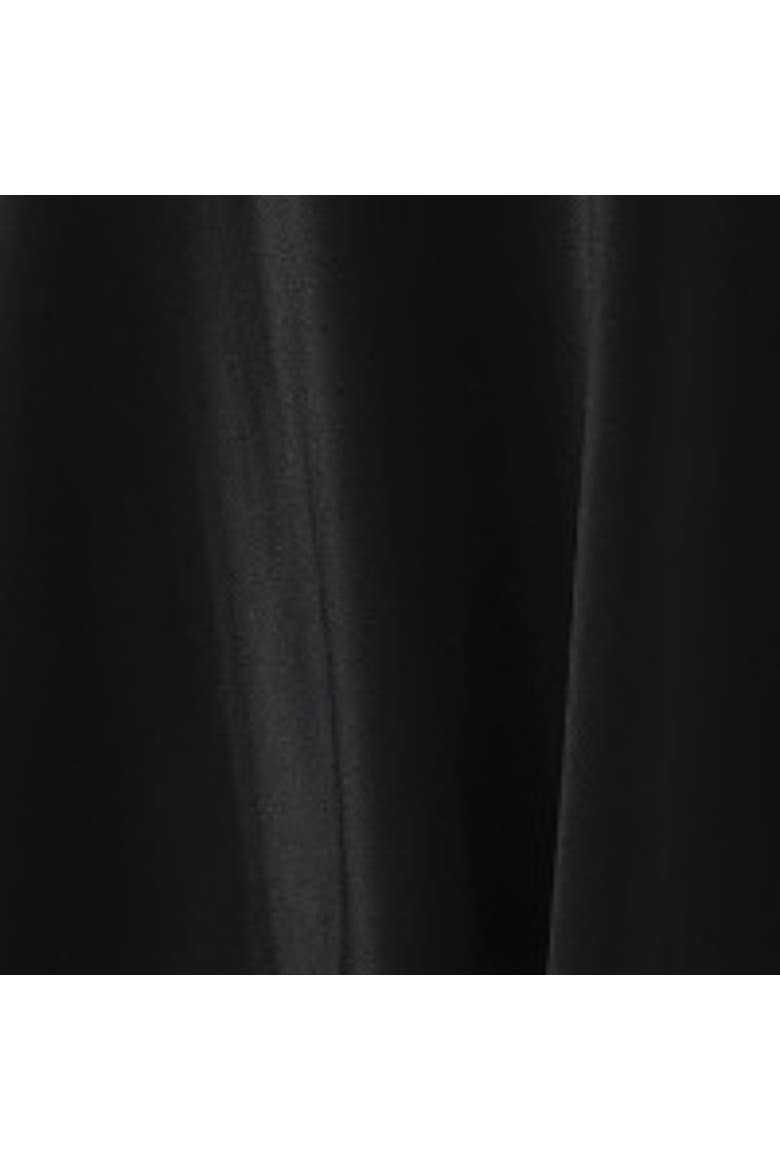 Dahlia Picot Trim Satin Midi Skirt, Alternate, color, Black