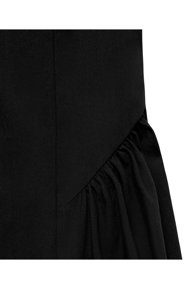 MANGO Cotton Blend Halter Midi Dress, Alternate, color, Black