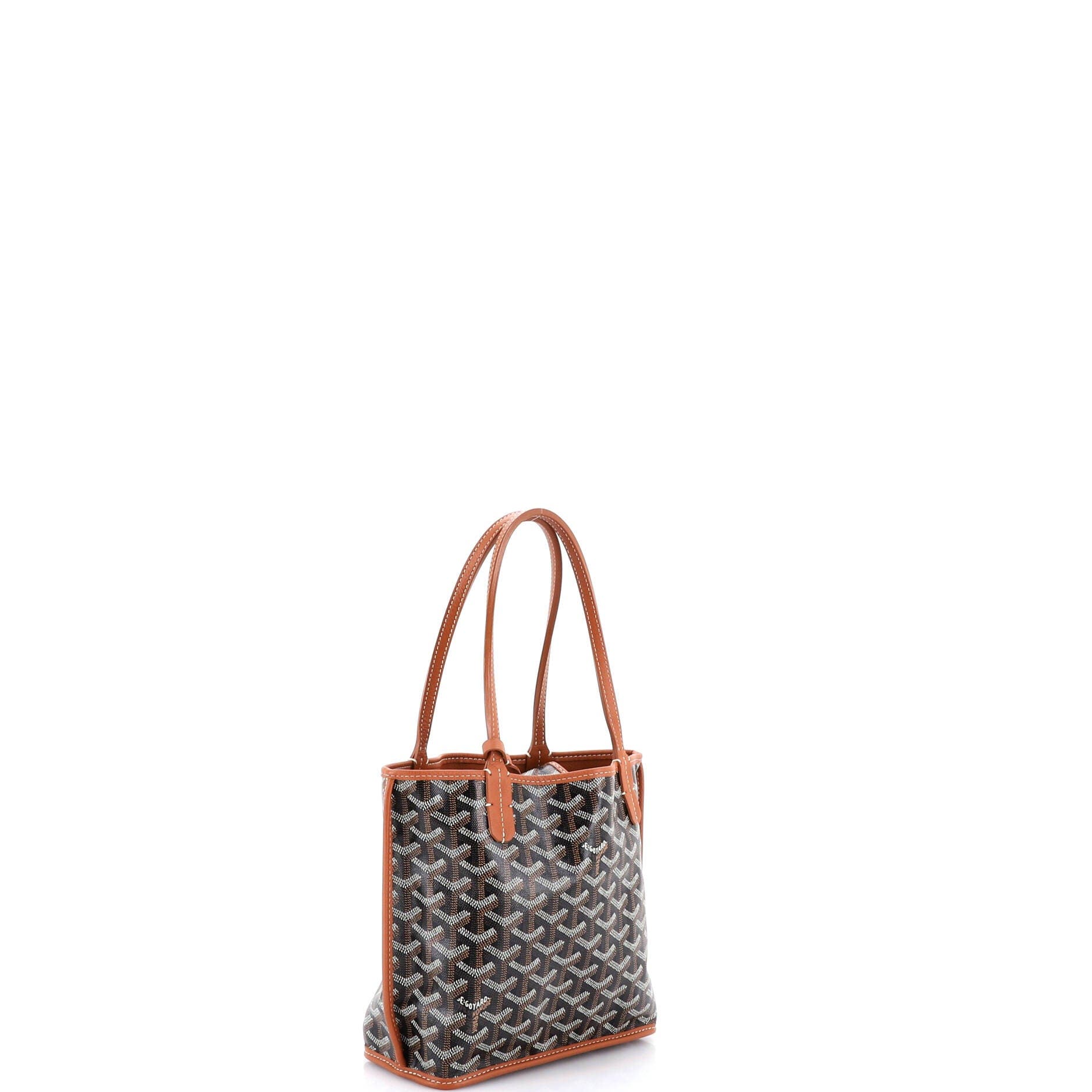Pre-Owned Goyard Anjou Reversible Tote Coated Canvas Mini, Alternate, color, Brown