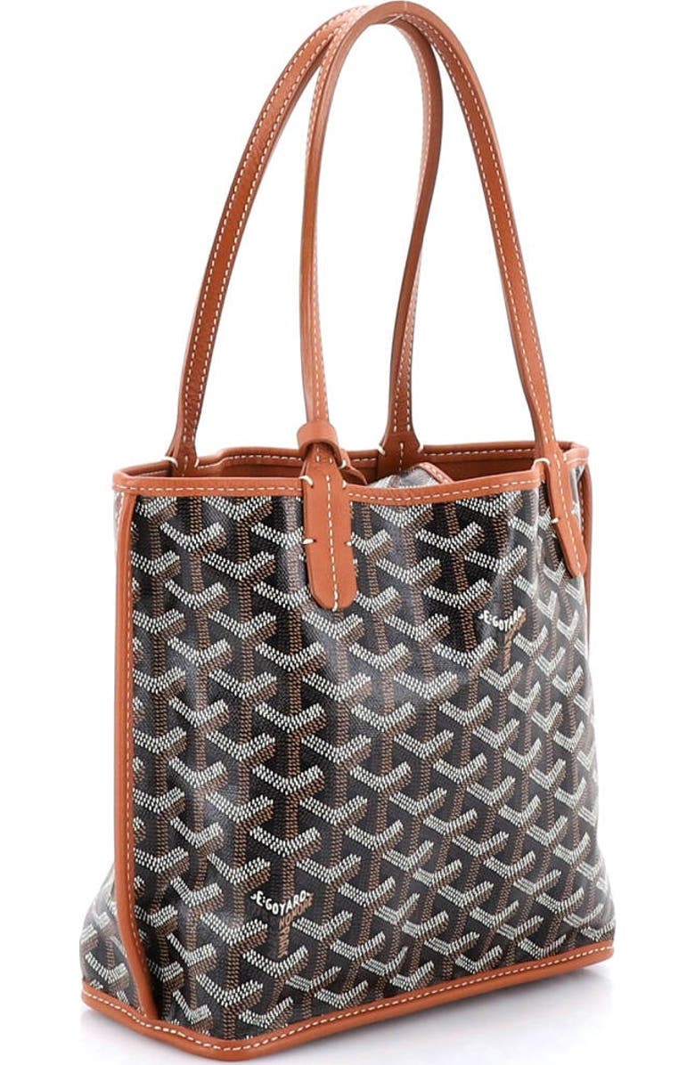Pre-Owned Goyard Anjou Reversible Tote Coated Canvas Mini, Alternate, color, Brown