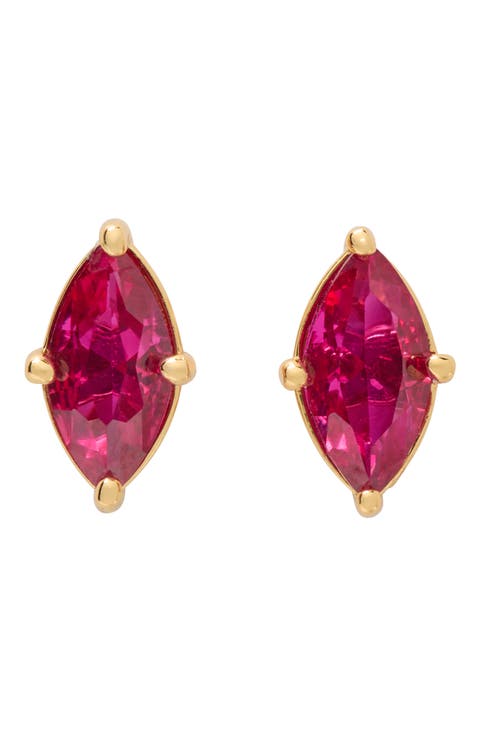 marquise cut solitaire stud earrings