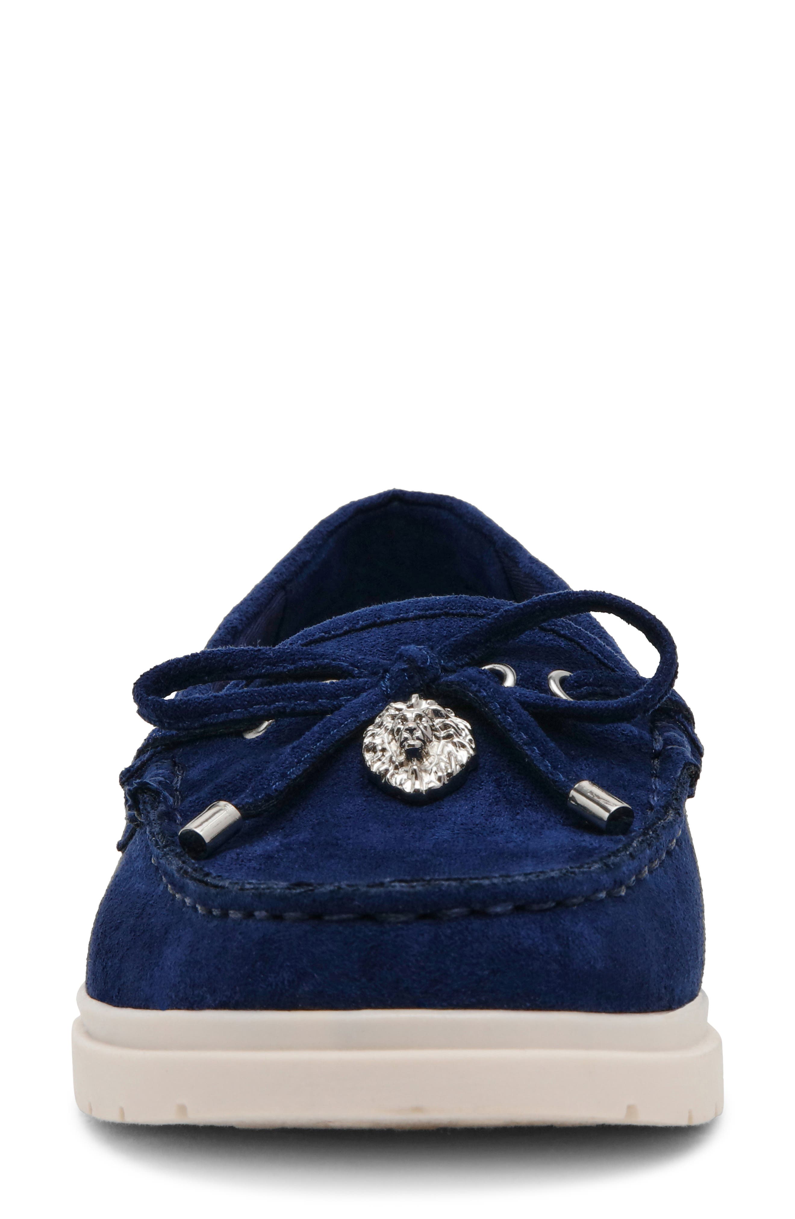 Anne Klein Allie Boat Shoe, Alternate, color, Navy Suede