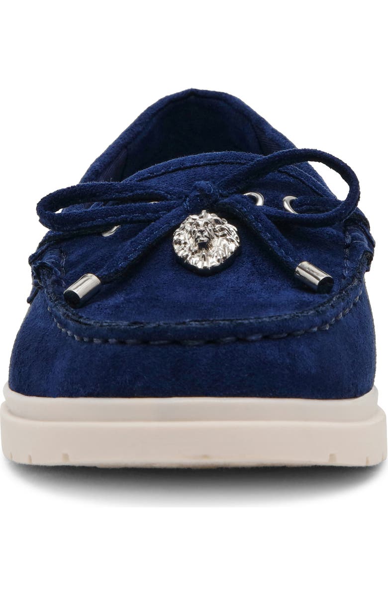 Anne Klein Allie Boat Shoe, Alternate, color, Navy Suede