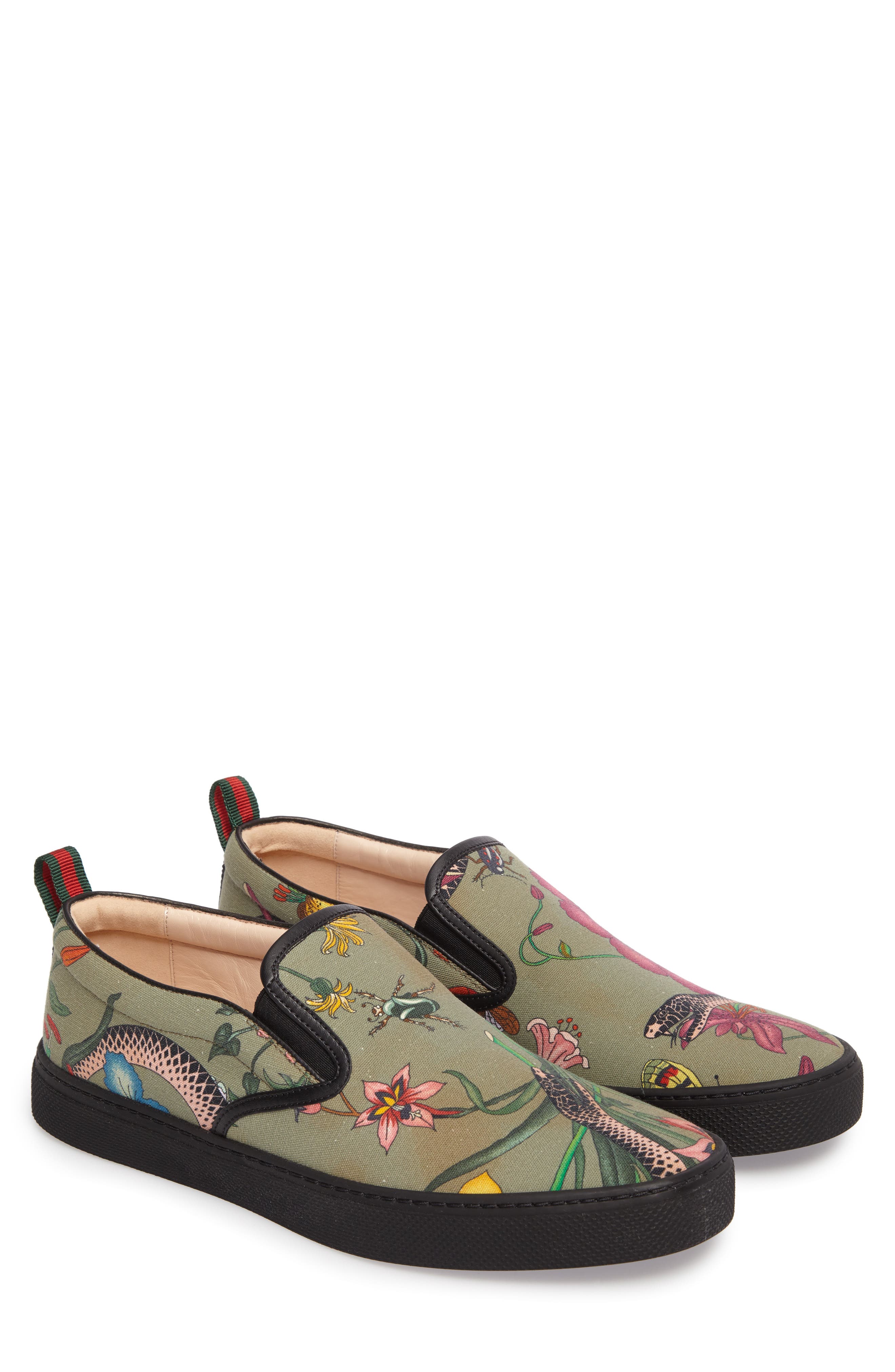 Gucci Flora Snake Slip-On Sneaker, Main, color, 