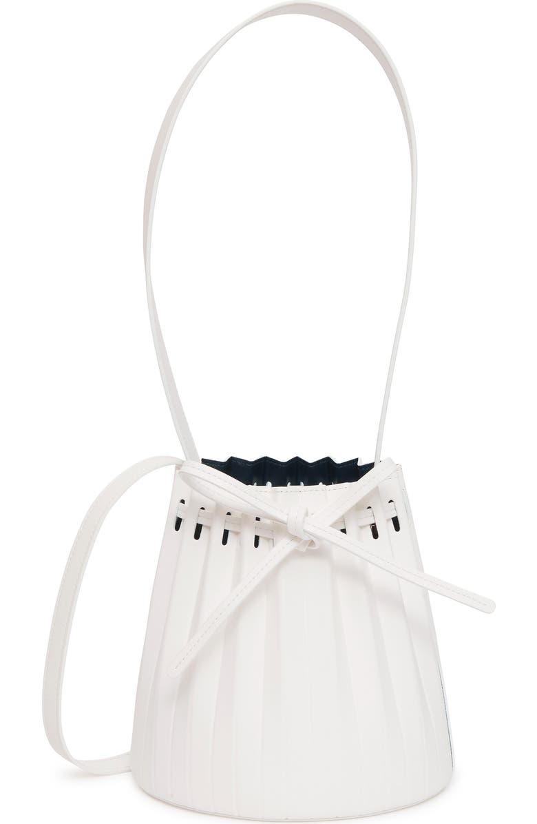 Mansur Gavriel Mini Pleated Leather Bucket Bag, Alternate, color,