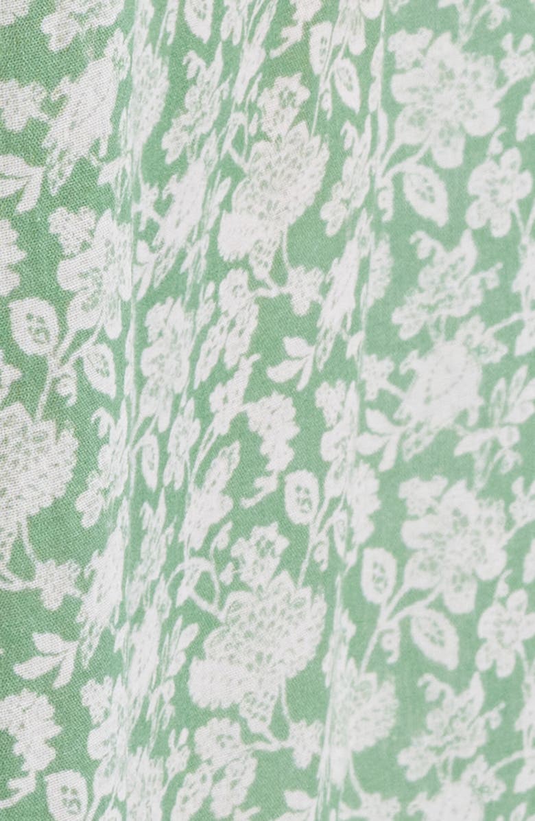 DÔEN Emmaretta Floral Pleated Voile Maxi Dress, Alternate, color, Peridot Tea Floral