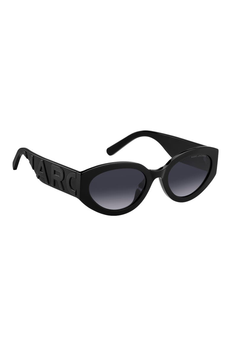 54mm Round Sunglasses, Alternate, color, BLACK GREY/ GREY SHADED