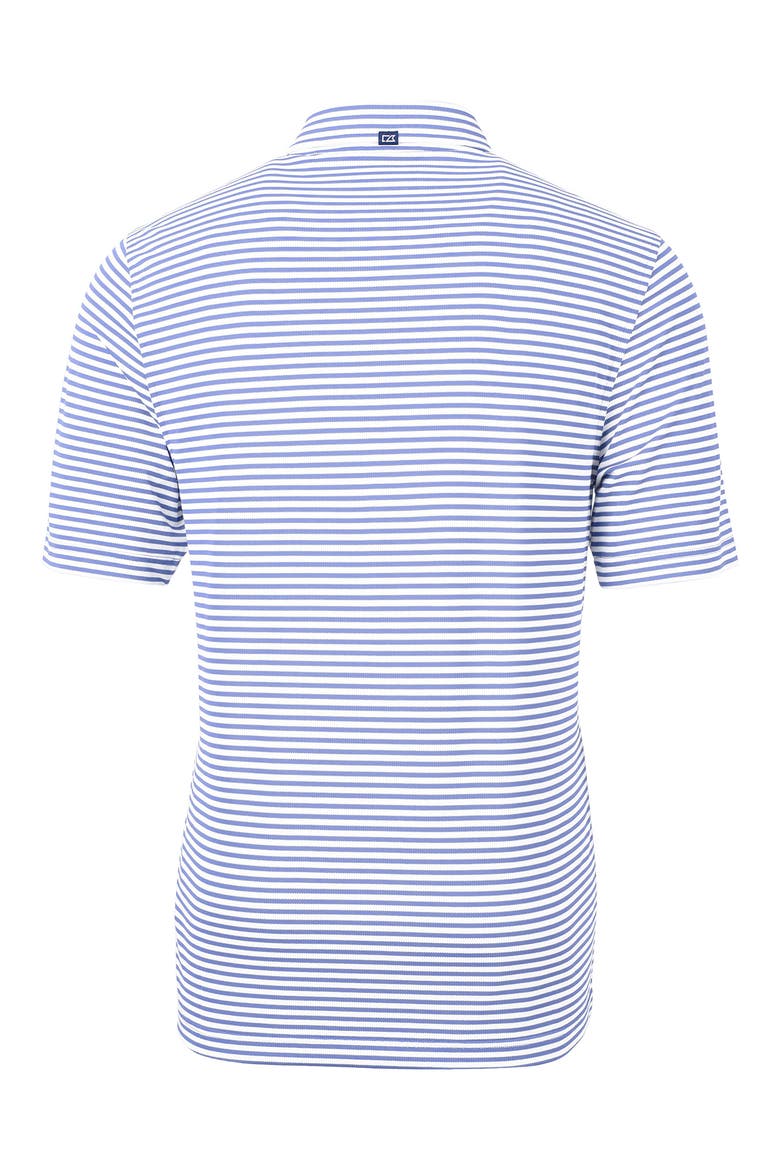 Virtue Piqué Stripe Recycled Blend Polo, Alternate, color, HYACINTH
