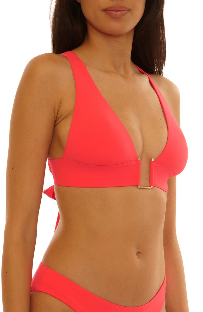 Becca Color Code Halter Bikini Top, Alternate, color, Caliente
