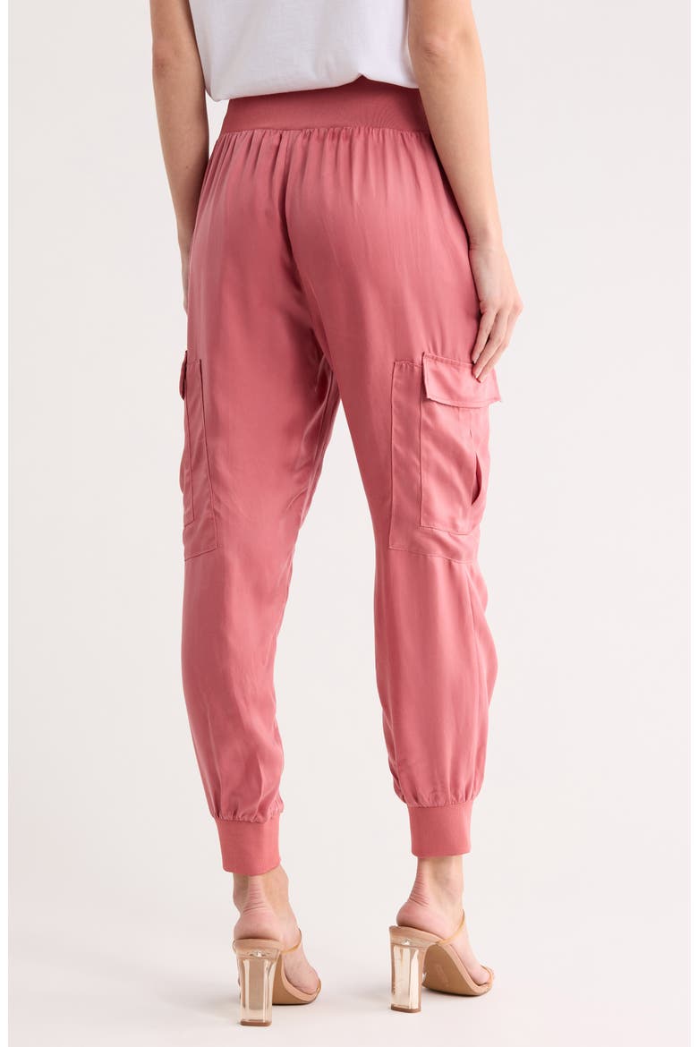 Giles Cupro Crop Cargo Joggers, Alternate, color, REDWOOD MIST