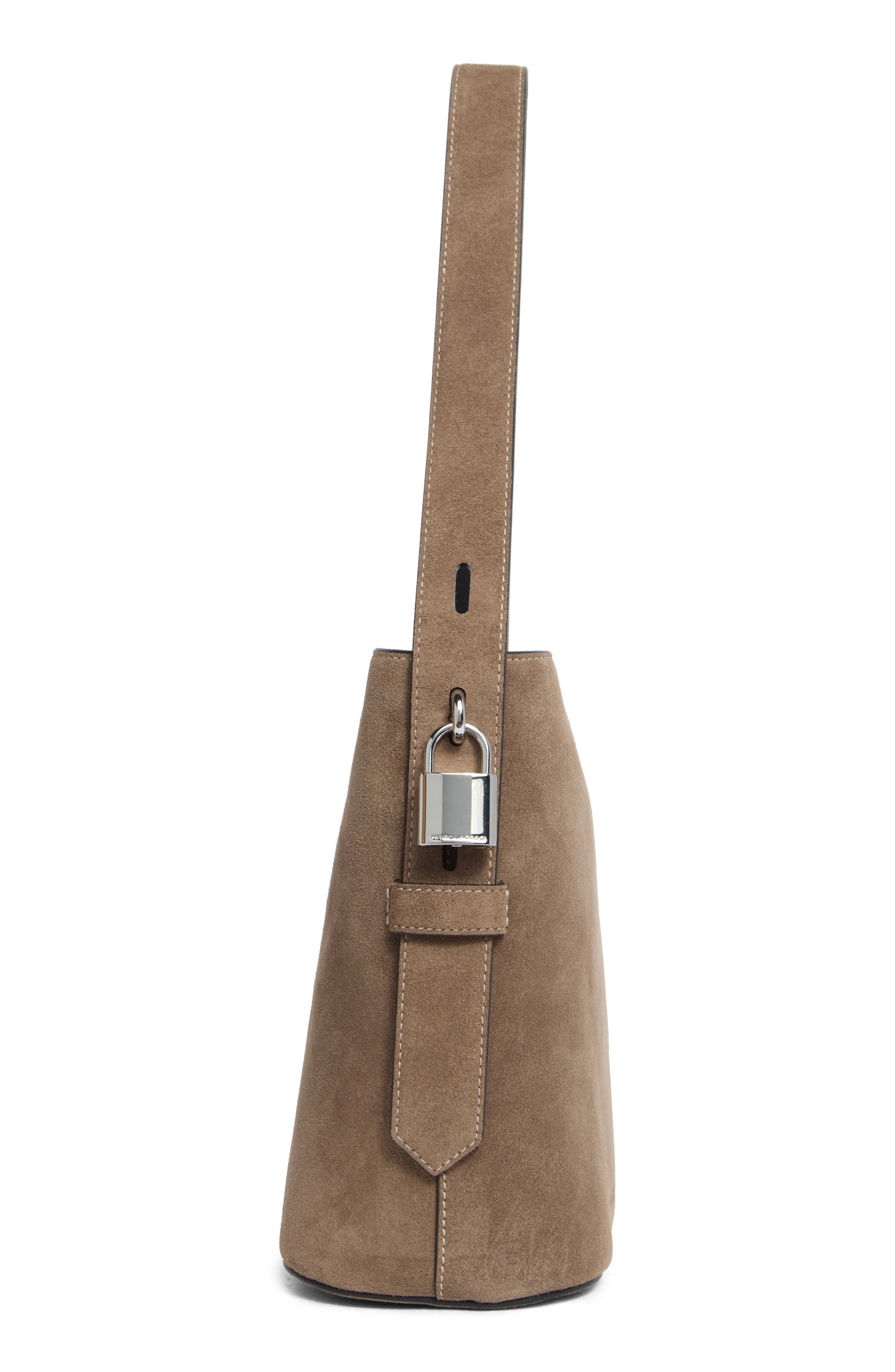 Marc Jacobs Suede Bucket Bag, Alternate, color, Concrete
