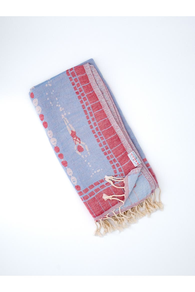 Oversized 37" x 71" Preppy Turkish Beach Towel by Ramus & Co, Alternate, color, By the Pool