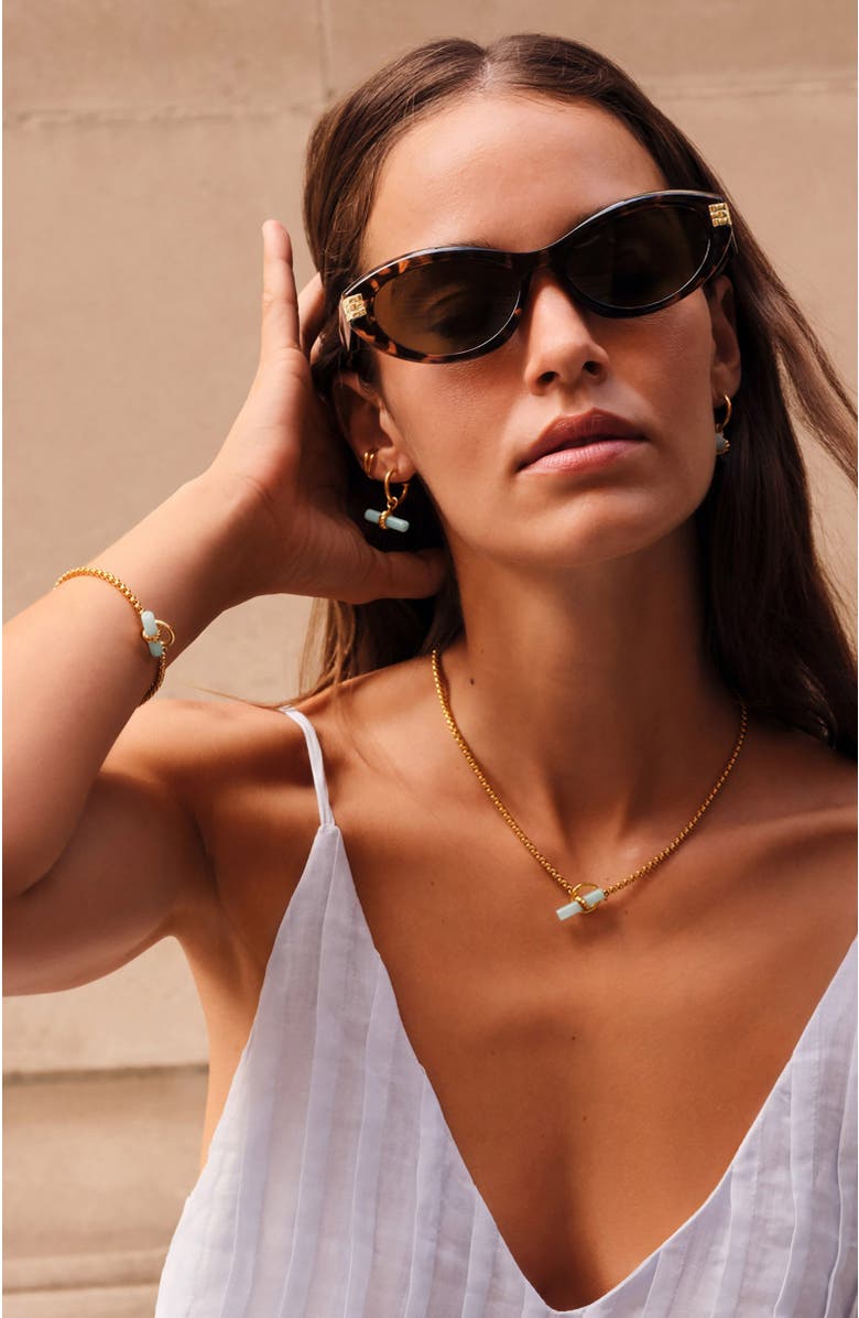 Katie Loxton Azura T-Bar Necklace, Alternate, color, Gold Coated