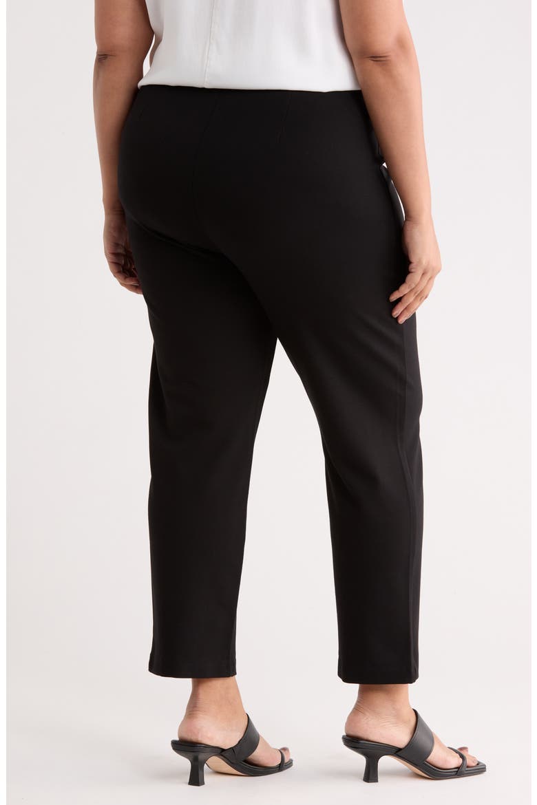 Pull-On Ponte Ankle Pants, Main, color, BLACK