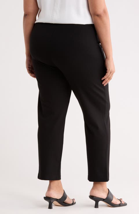 Pull-On Ponte Ankle Pants (Plus)