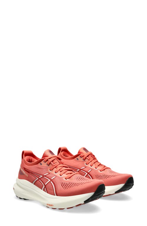 ASICS® GEL-KAYANO® 31 Running Shoe in Desert Red/White 