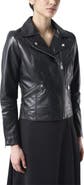 Velez Biker Leather Jacket With Epaulets