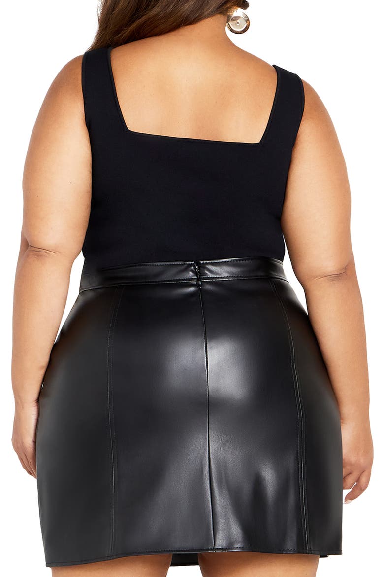 Lanie Compact Knit Top, Alternate, color, BLACK