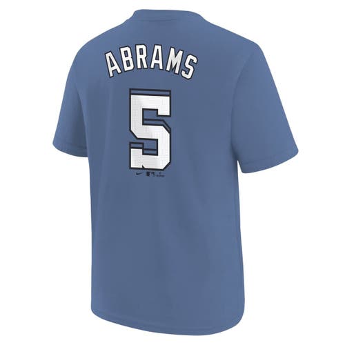 Nike Youth  Cj Abrams Blue Washington Nationals Fuse City Connect Name & Number T-shirt In Blue