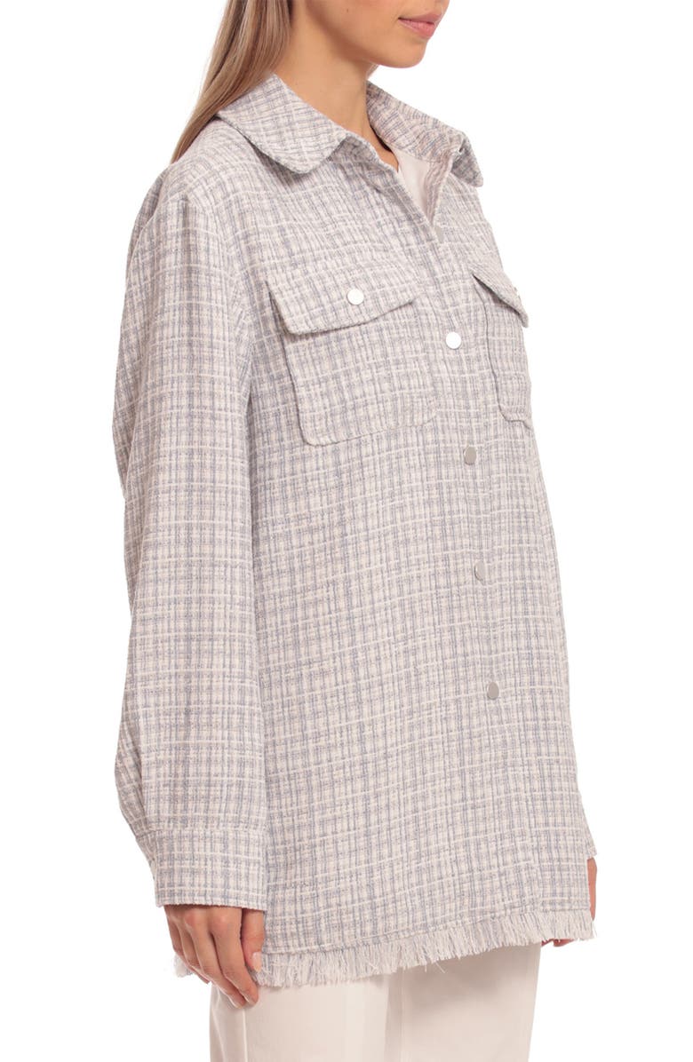 Avec Les Filles Marsh Fringed Tweed Shacket | Nordstromrack