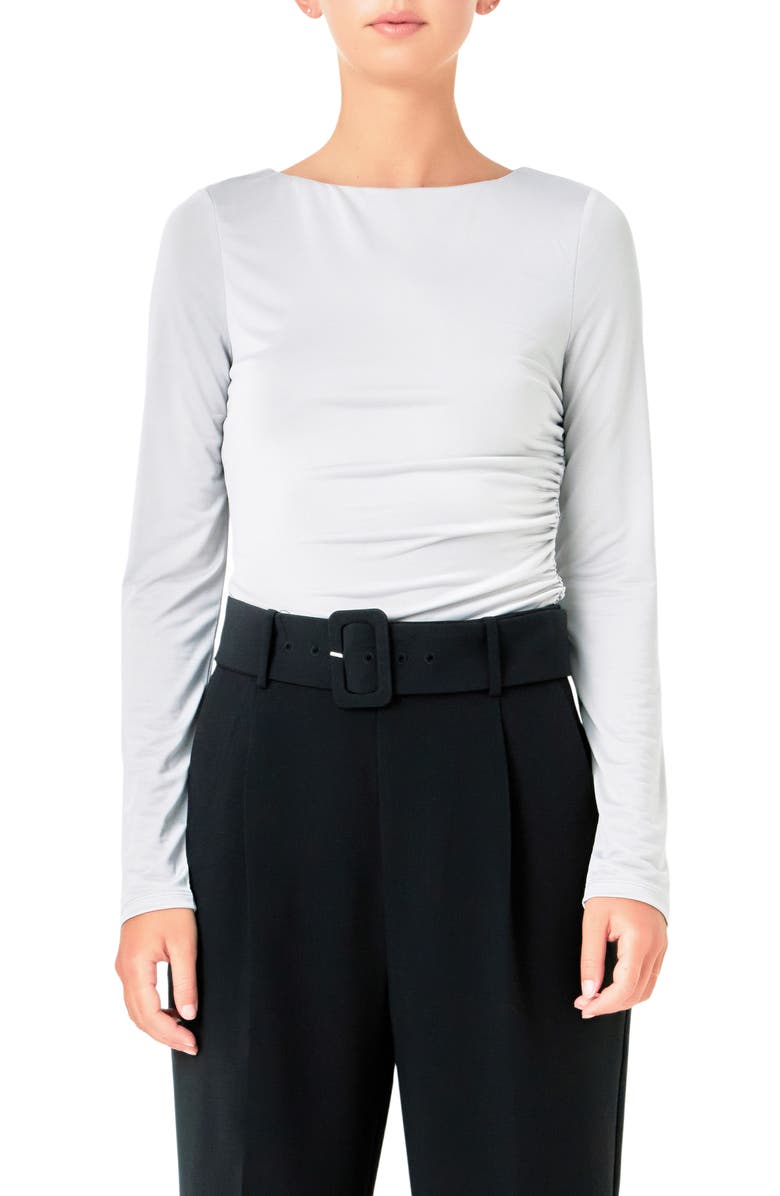 Endless Rose Ruched Top, Main, color, Silver Taupe