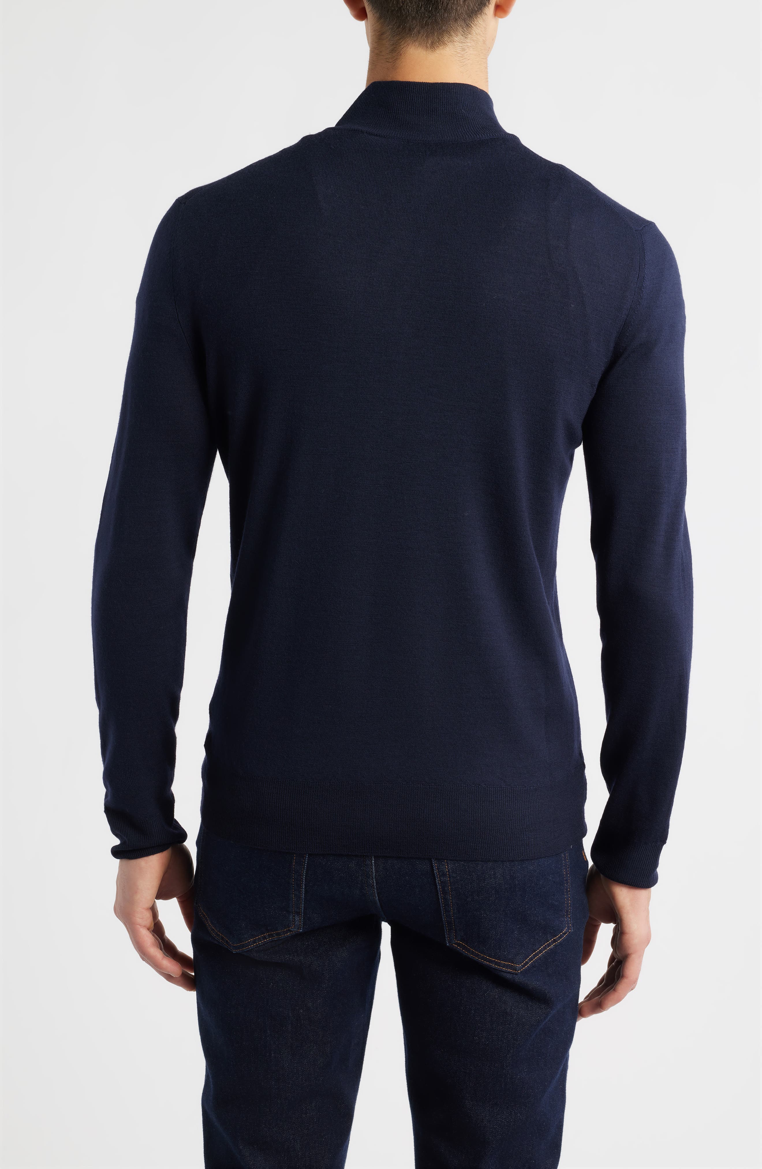 Quarter Zip Wool Blend Sweater - image 2