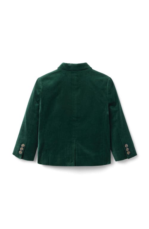 Janie And Jack The Velvet Party Blazer In Green