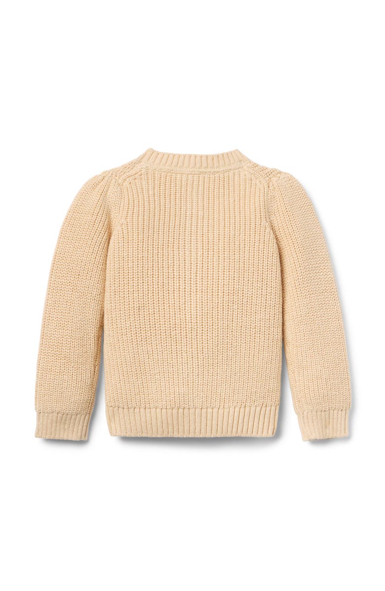 Janie and Jack The Classic Ribbed Cardigan, Alternate, color, Beige