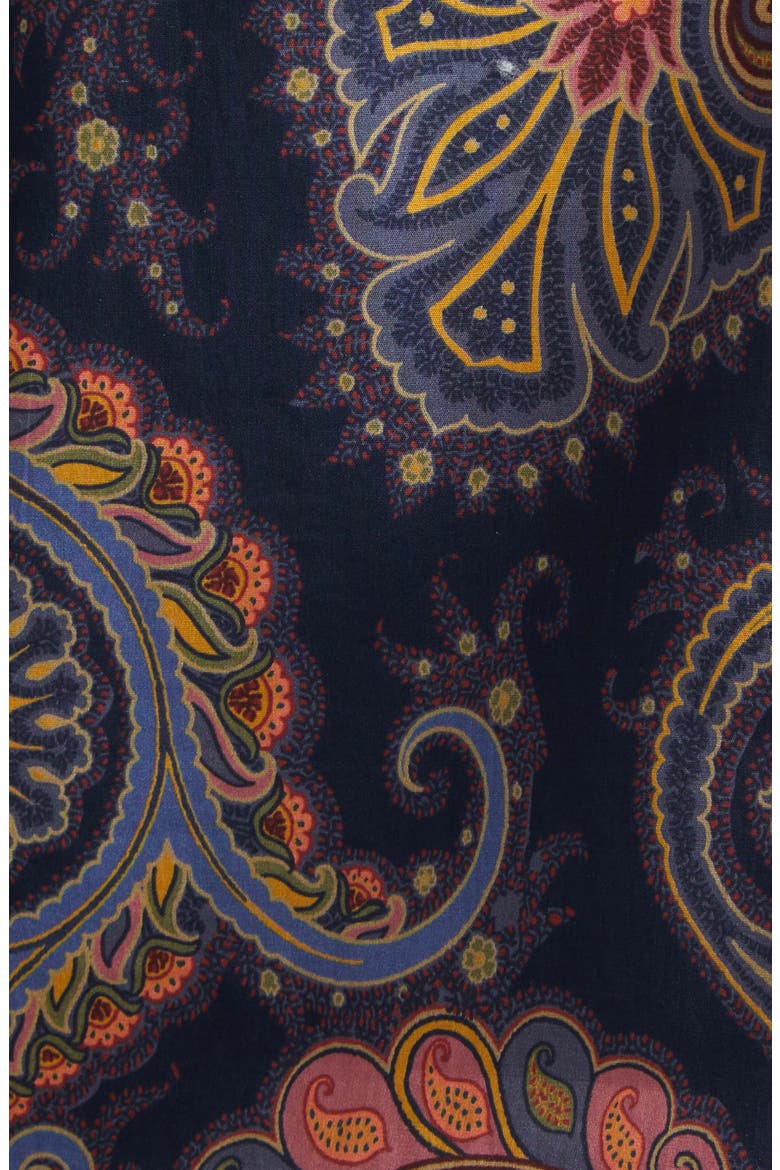 Paisley Stretch Cotton Button-Up Shirt, Alternate, color, PRINT ON BLUE BASE