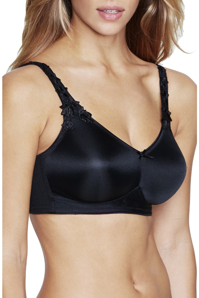Julian Wirefree Minimizer Bra, Alternate, color, BLACK