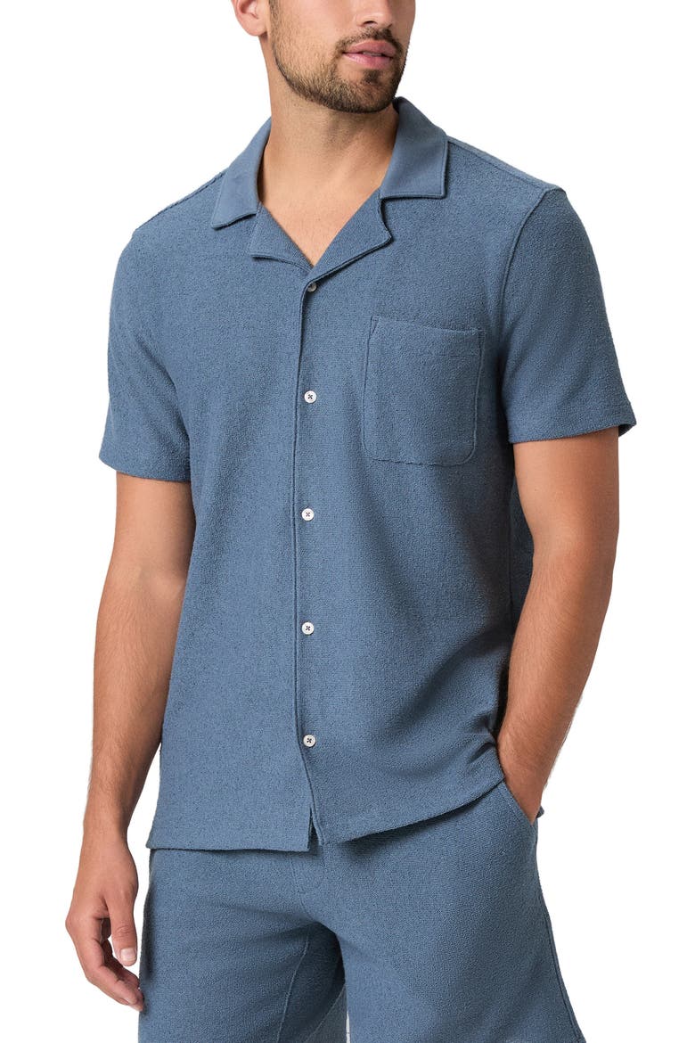 Oliver Terry Cloth Camp Shirt, Alternate, color, LAKESIDE