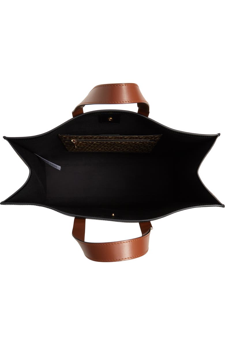 Burberry Medium Monogram Stripe E-Canvas Tote, Alternate, color,