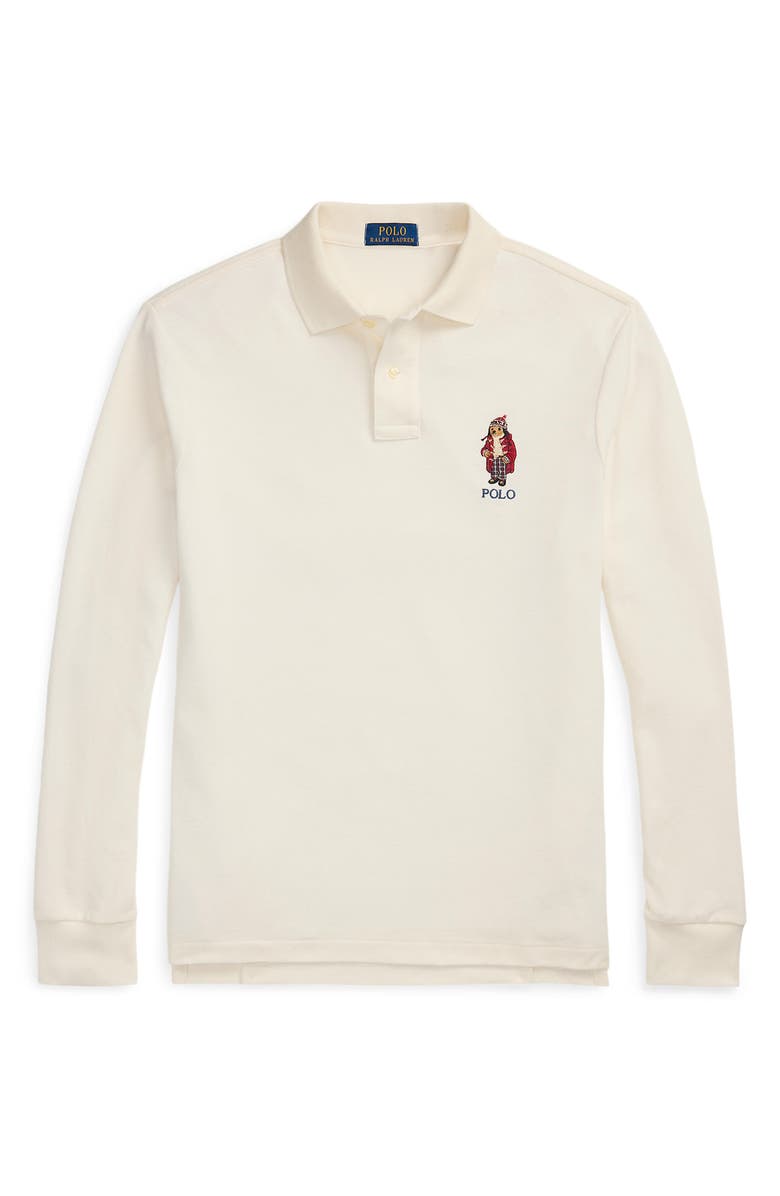 Polo Ralph Lauren Polo Bear Appliqué Cotton Piqué Polo, Alternate, color, 