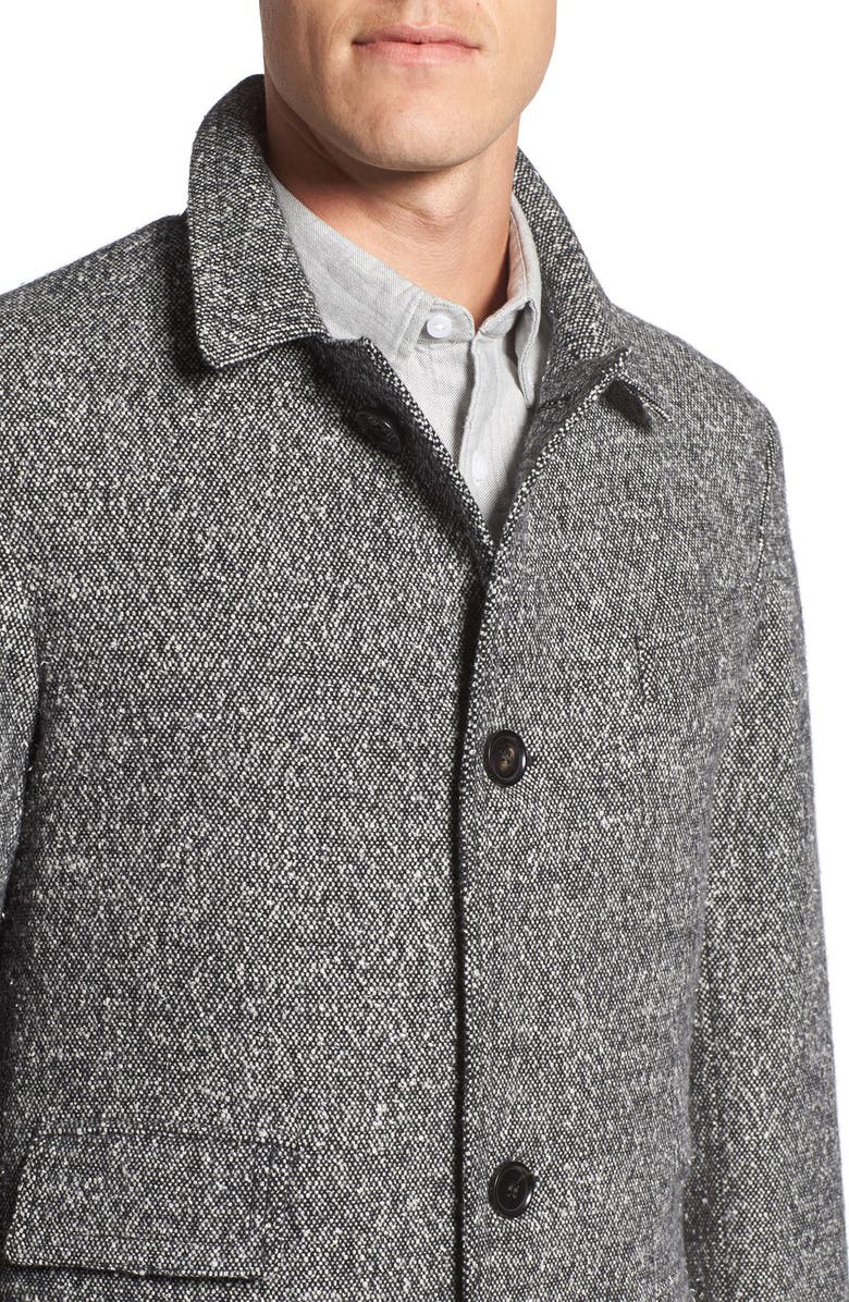 Billy Reid 'Astor' Three-Button Tweed Overcoat, Alternate, color, 